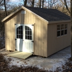 Milton Gable with custom 9 lite arch top doors.